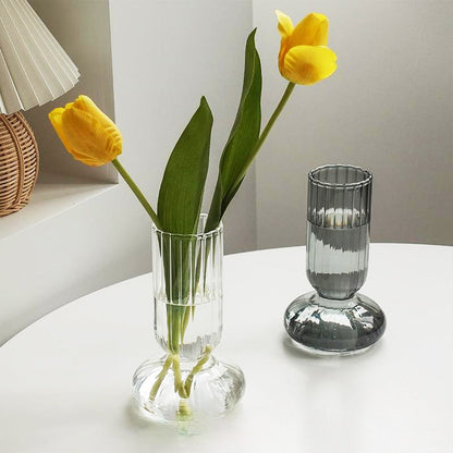 Glasrandig cylinder vase | Veska Grå Vas