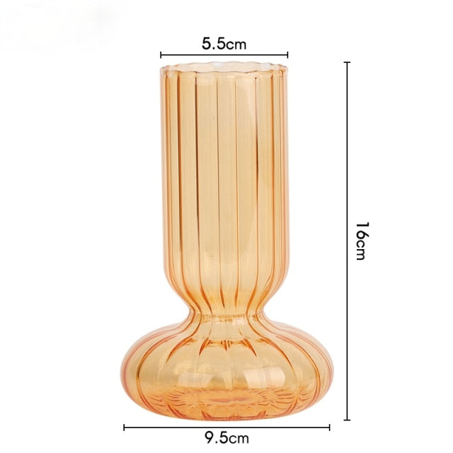 Glasrandig cylinder vase | Veska Orange vas