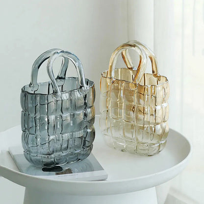 Glass Bag Vase | Veska Amber