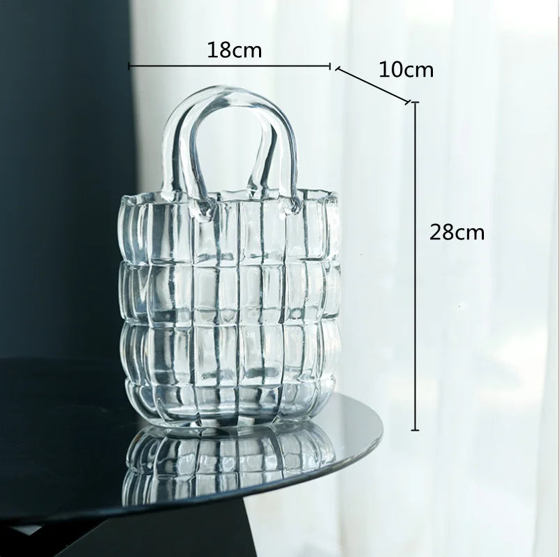 Glass Bag Vase | Veska Klar