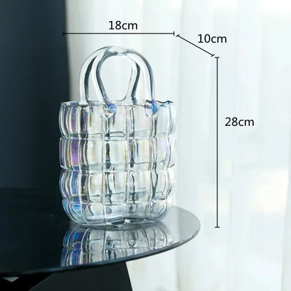 Glass Bag Vase | Veska Ljus Prisma