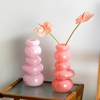 Glass Pebble Vase | Veska Ogenomskinlig Korall