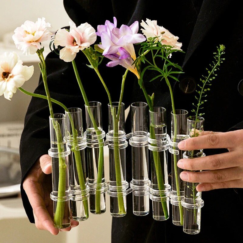 GlassBud™ - Chic Vas för Dina Veskaommor | 50% RABATT | Veska 6 Rör