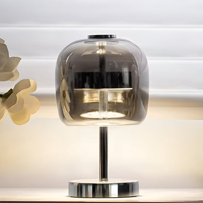 Gleam Lamp - Stilren rökgrå glaslampa USB-driven dimbar ljus | Veska
