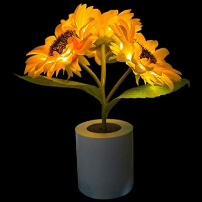 Glittrande Solros LED Bordslampa | Veska