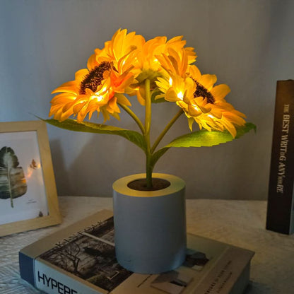 Glittrande Solros LED Bordslampa | Veska