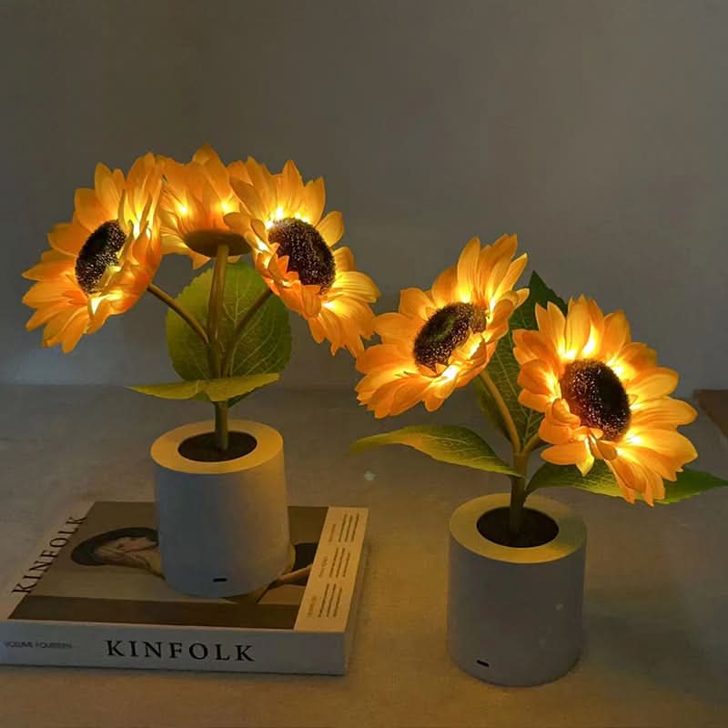 Glittrande Solros LED Bordslampa | Veska