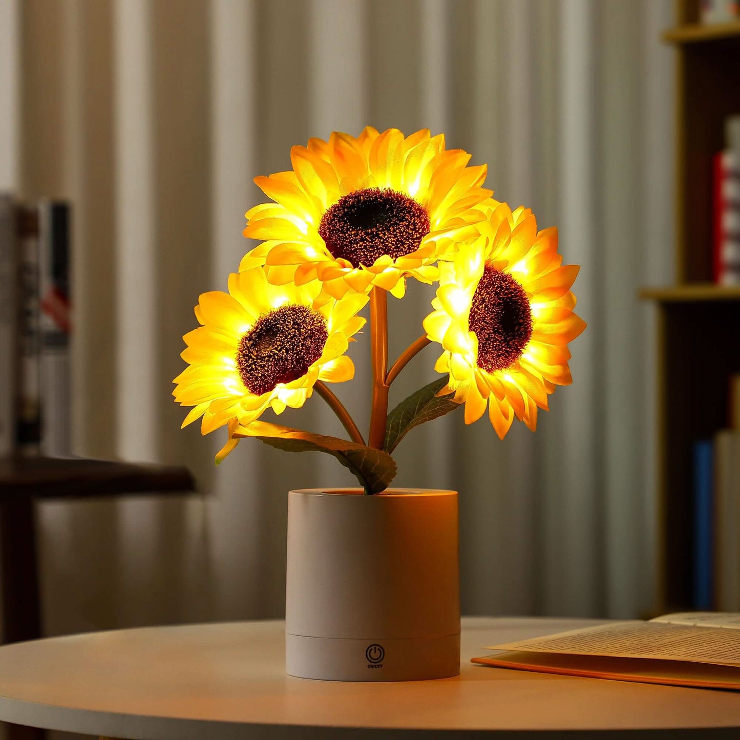 Glittrande Solros LED Bordslampa | Veska