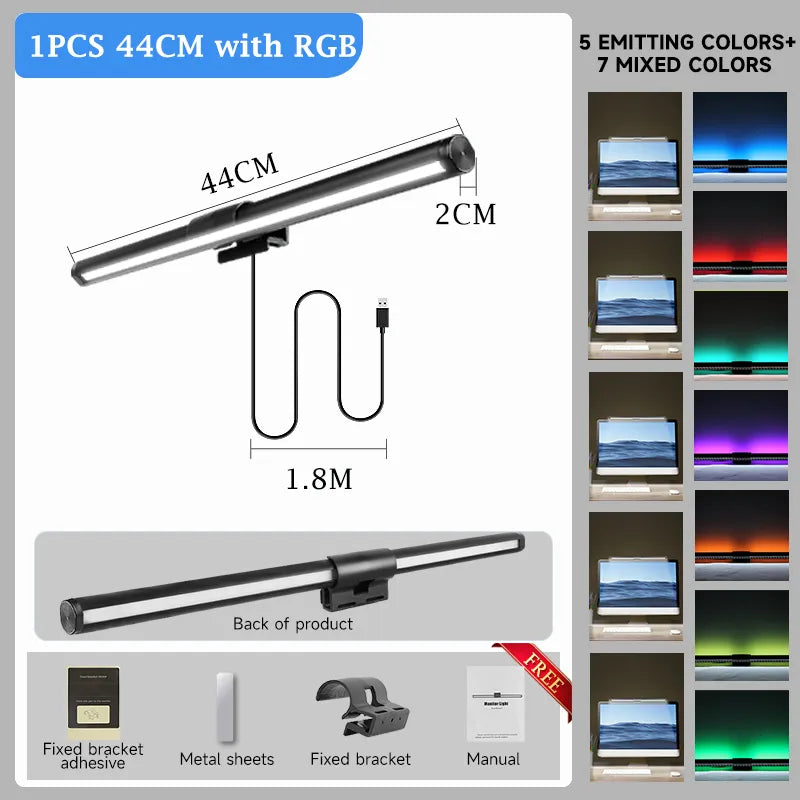 Glow Frame ColorSync USB Monitor Light Bar | Veska Rakt Ansikte RGB