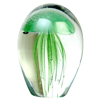 Glow Jellyfish Crystal Glass Decor | Veska Grön