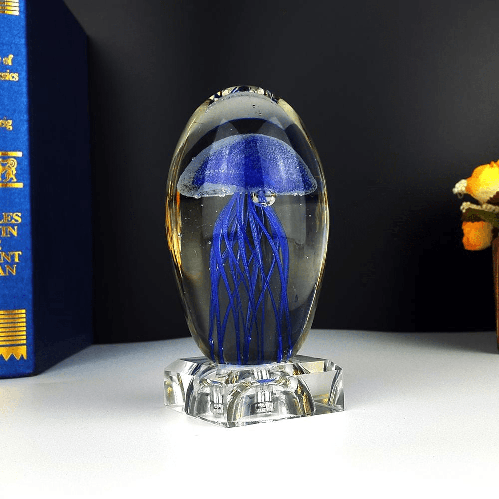 Glow Jellyfish Crystal Glass Decor | Veska