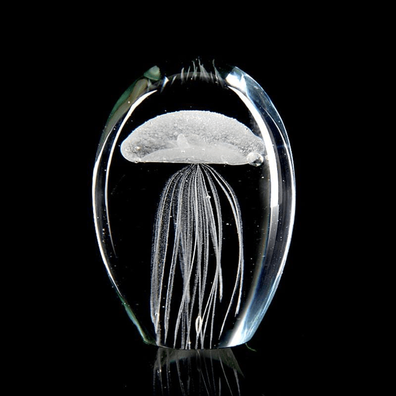 Glow Jellyfish Crystal Glass Decor | Veska Klar