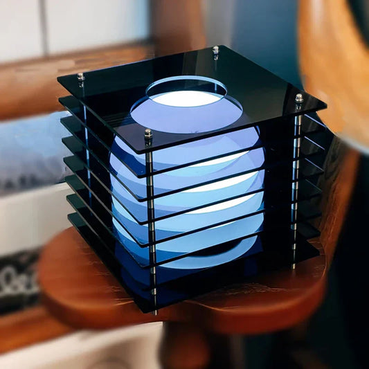 Glow Sphere Geometrisk Minimal Bordsbelysning | Veska Svart