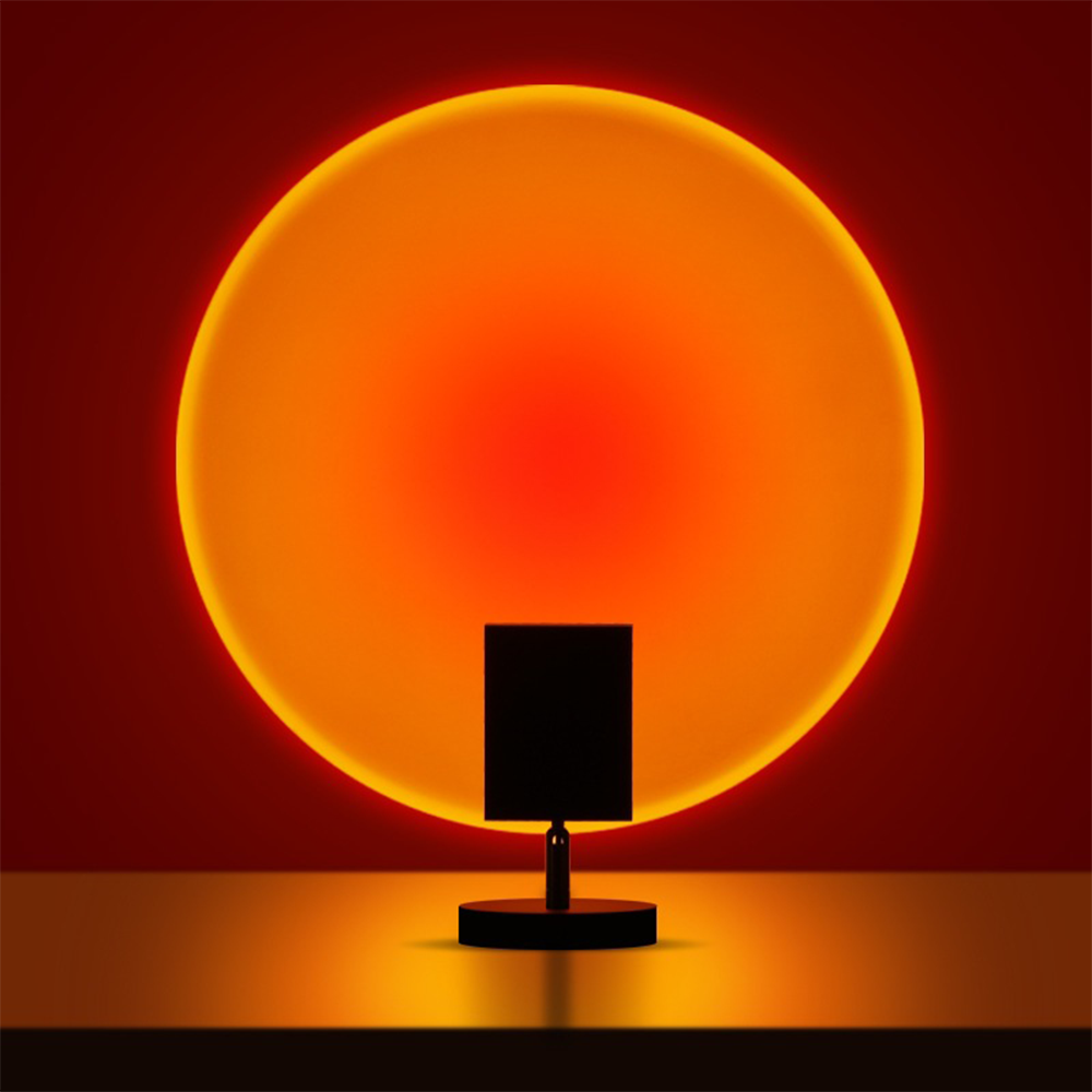 GlowBright Retro Sunset LED Bordslampa | Veska Röd