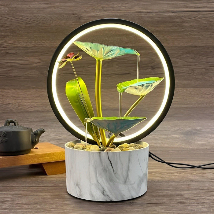 GlowCascade - lugnande vattenfall bords-lampa Veska Vit