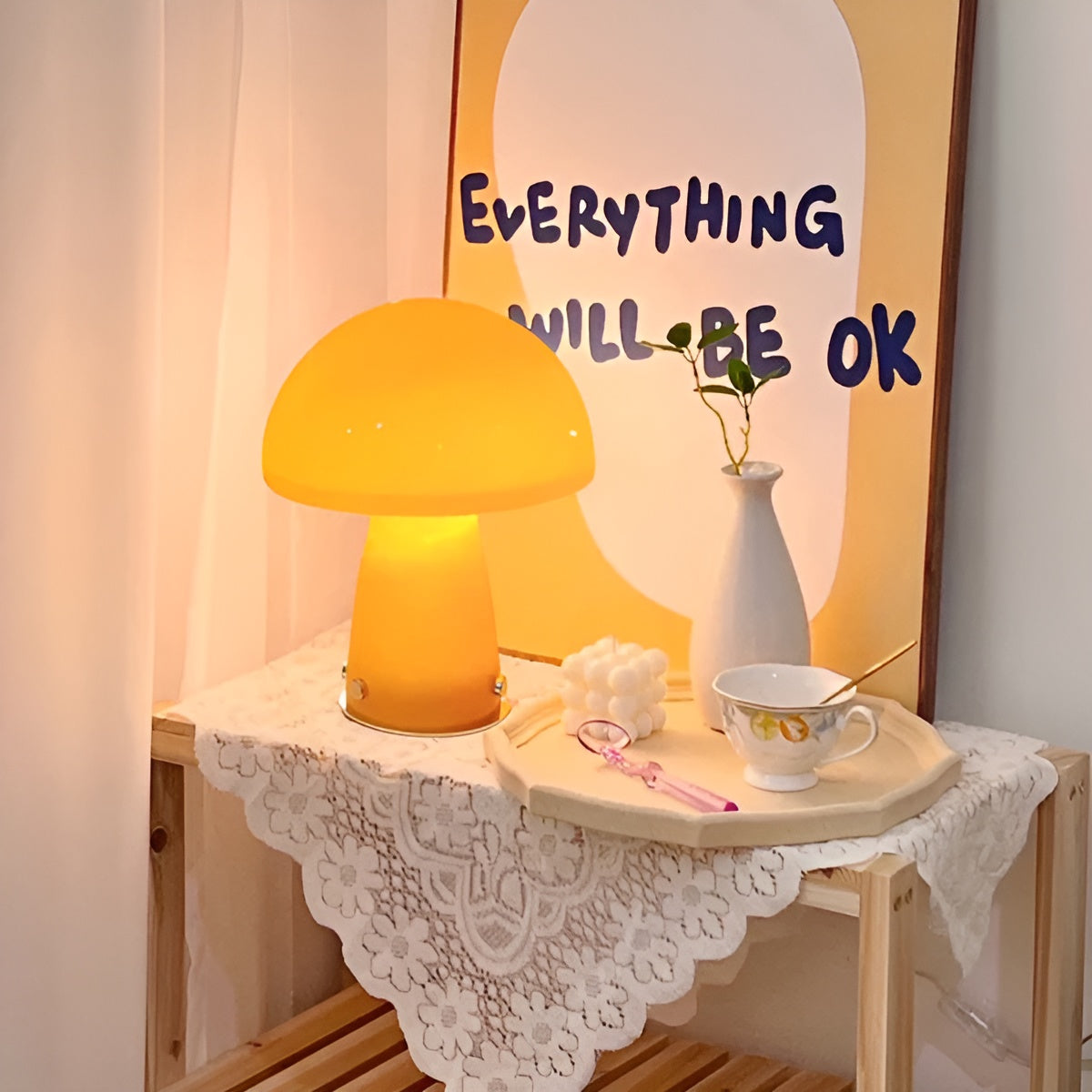 GlowMush – Skandinavisk bordslampa med konstnärlig värme | Veska
