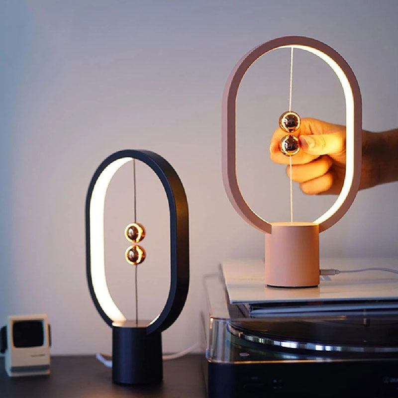 GlowSphere Bordslampa - Atmosfärisk Belysning för Hemmet Veska