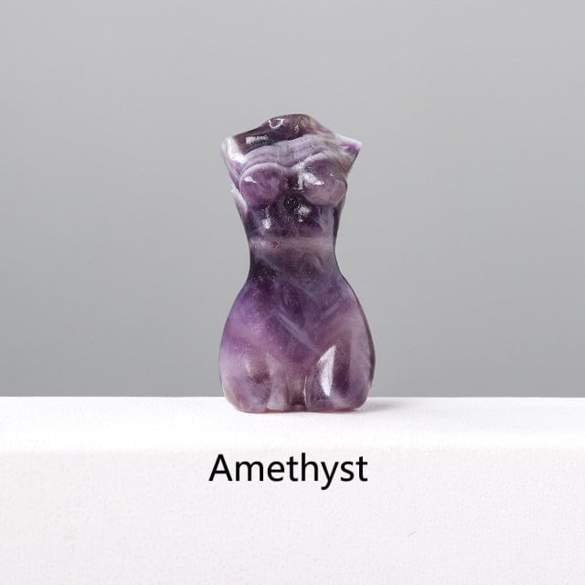 Goddess Silhouette Crystal Statue | Veska Ametist