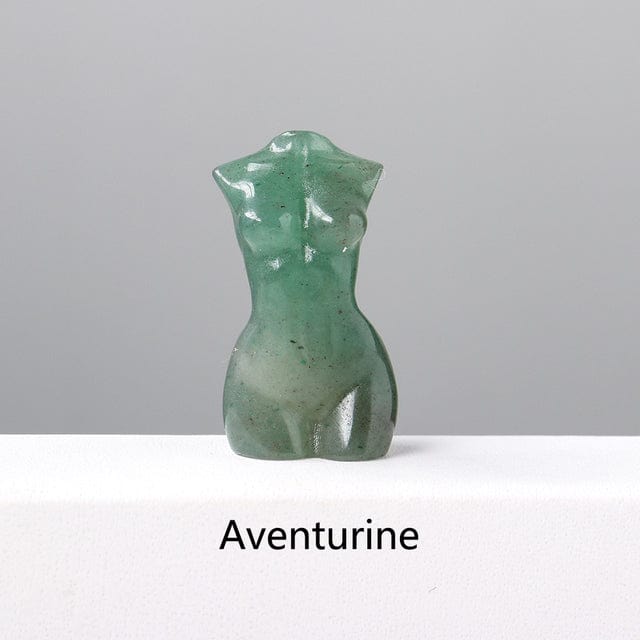 Goddess Silhouette Crystal Statue | Veska Aventurin