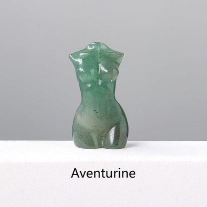 Goddess Silhouette Crystal Statue | Veska Aventurin