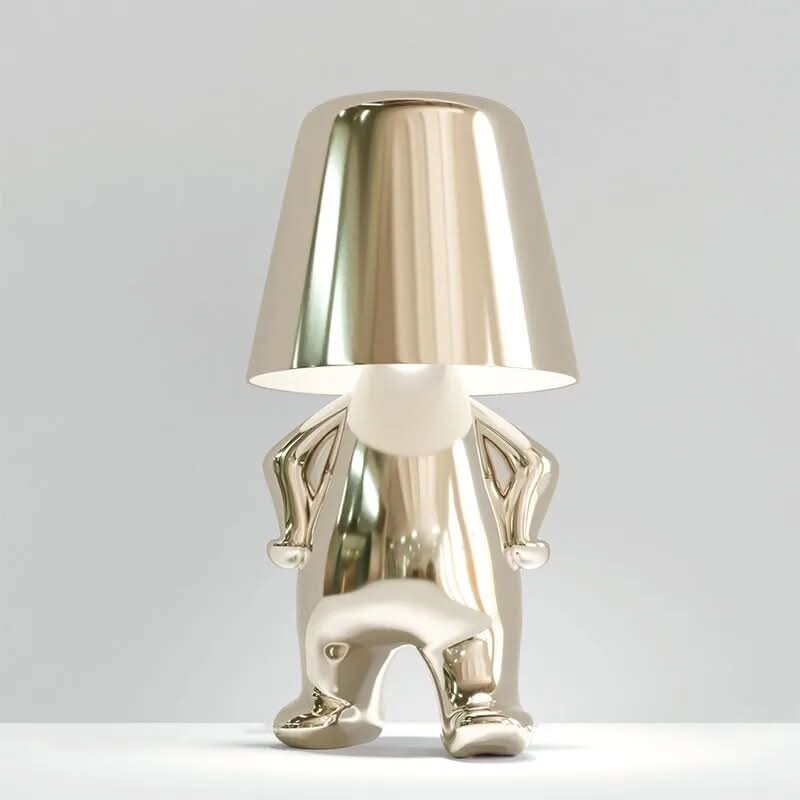 Goldie Resin Tänkarens LED Bordslampa | Veska Beige