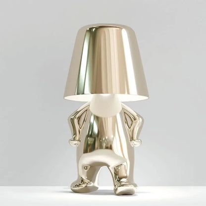 Goldie Resin Tänkarens LED Bordslampa | Veska Beige