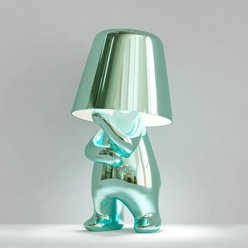 Goldie Resin Tänkarens LED Bordslampa | Veska Blå