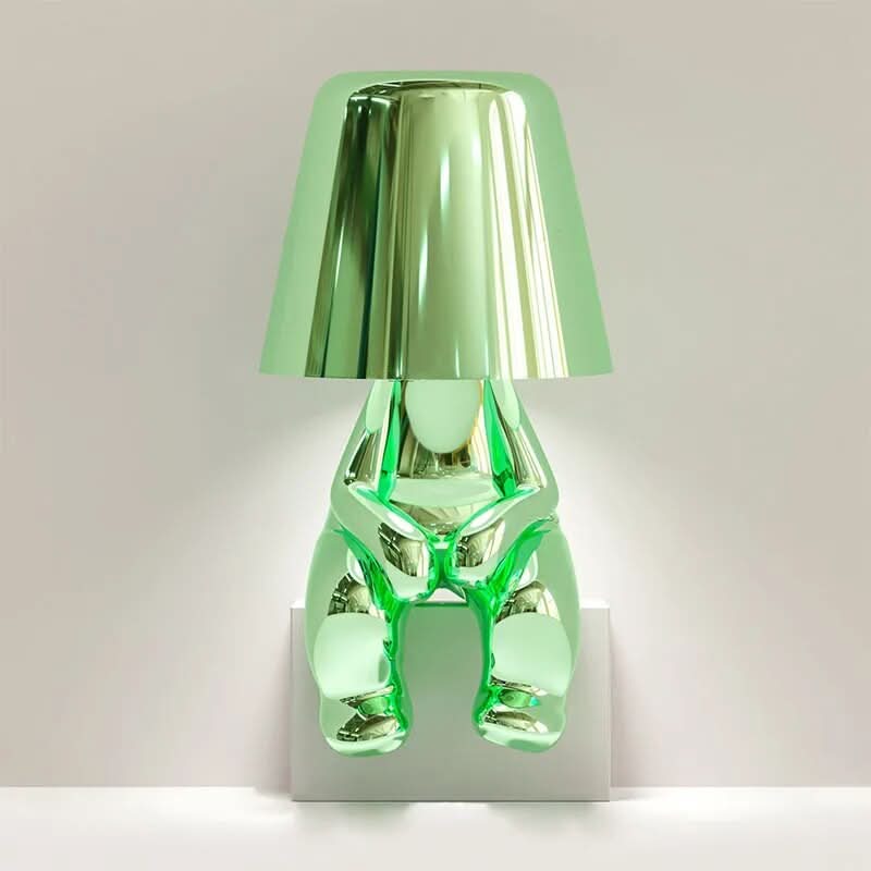 Goldie Resin Tänkarens LED Bordslampa | Veska Grön