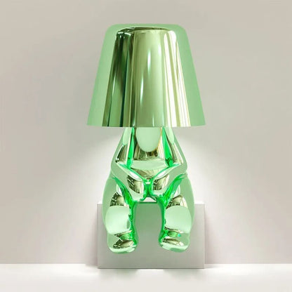 Goldie Resin Tänkarens LED Bordslampa | Veska Grön