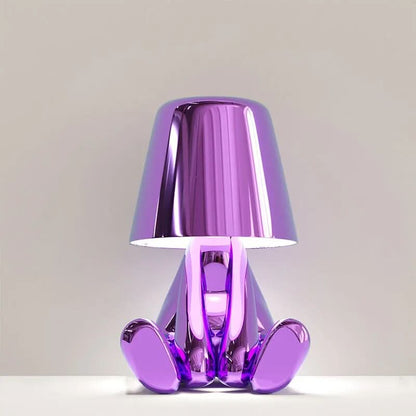Goldie Resin Tänkarens LED Bordslampa | Veska Lila
