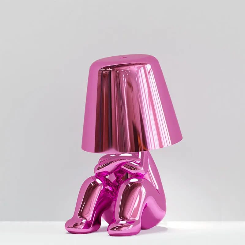 Goldie Resin Tänkarens LED Bordslampa | Veska Rosa