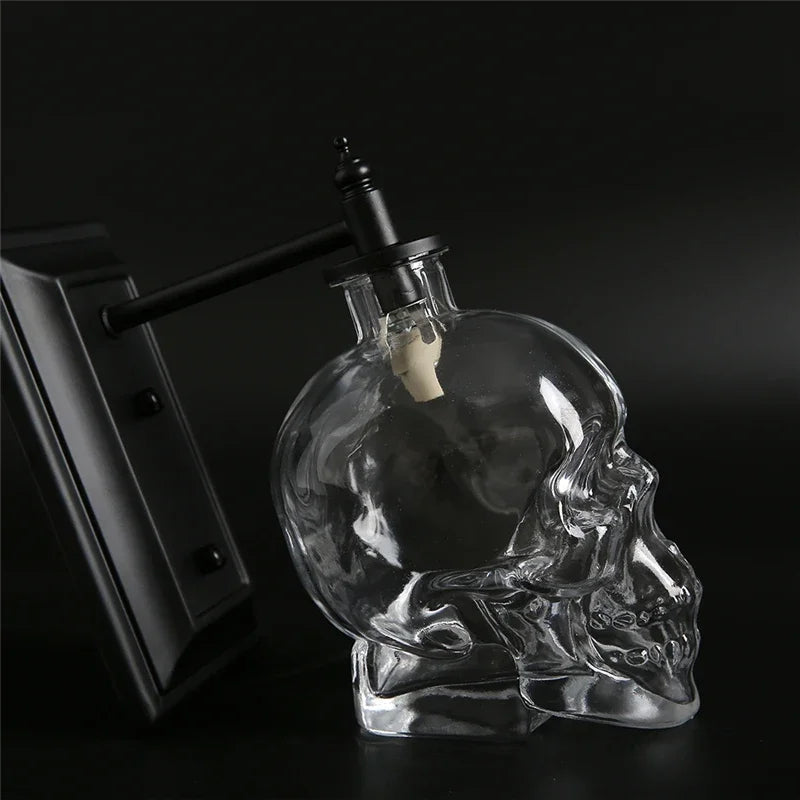 Gothic Skull Bottle Retro Vägglampa | Veska