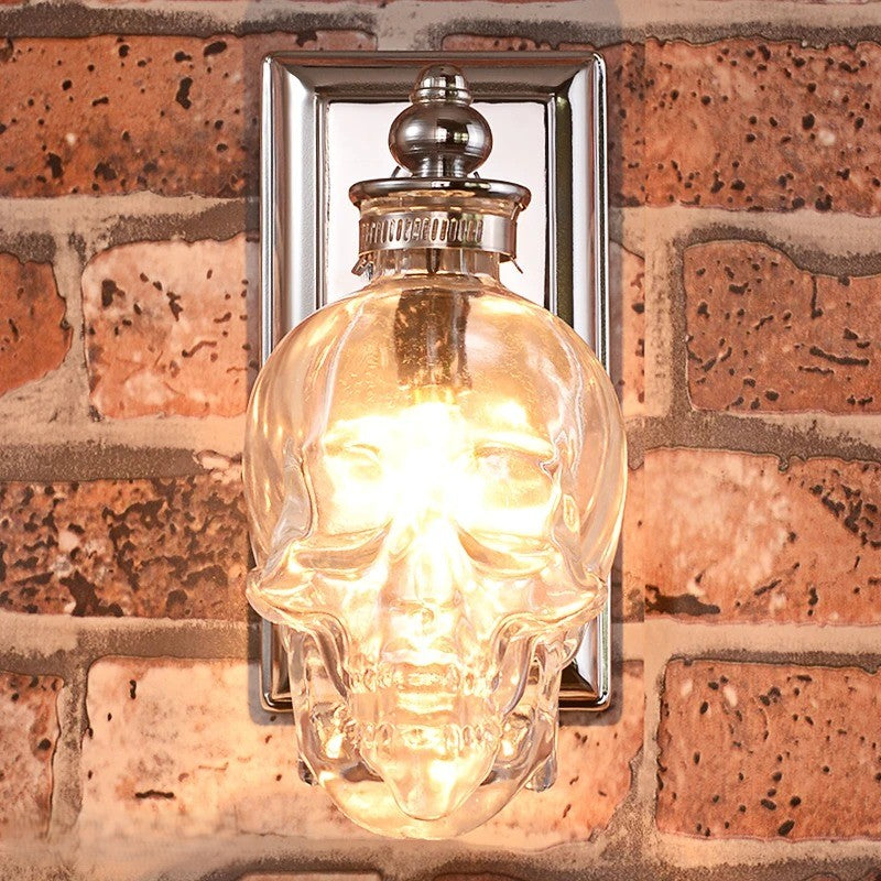 Gothic Skull Bottle Retro Vägglampa | Veska