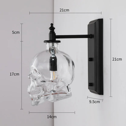 Gothic Skull Bottle Retro Vägglampa | Veska Standardtitel