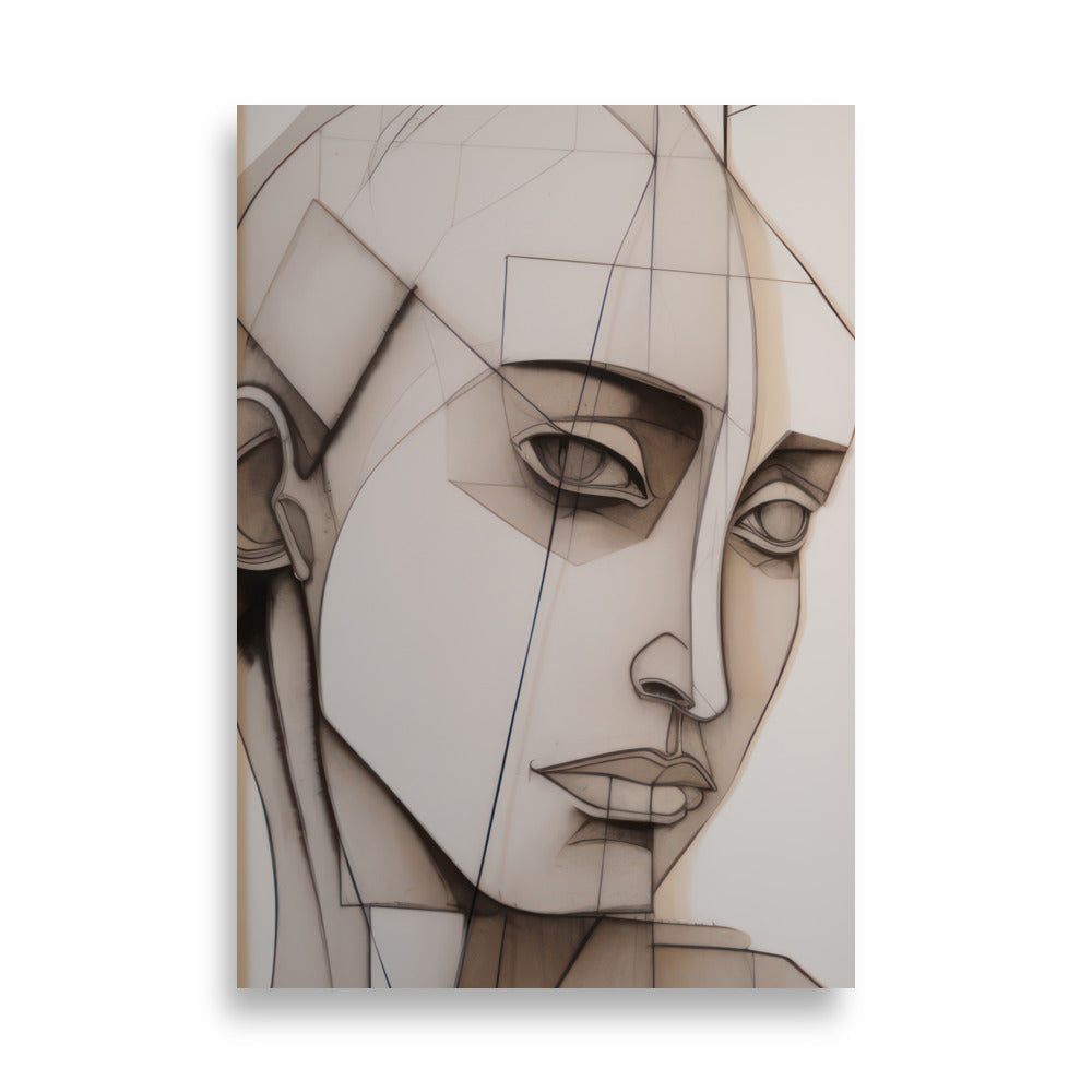 Grå Kvinna | Veska 70×100 cm