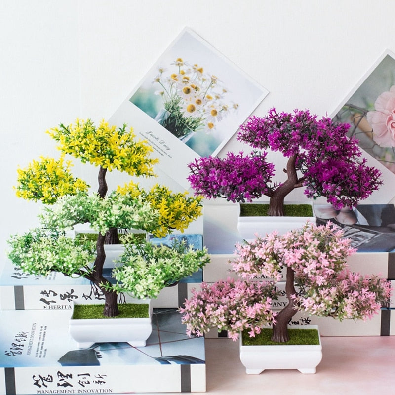 Grön Bloom Charmig Konstgjord Växt Dekor | Veska