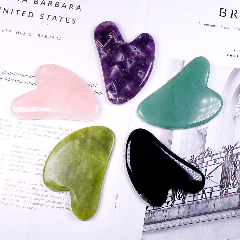Gua Sha hjärtformat kristallkvarts | Veska