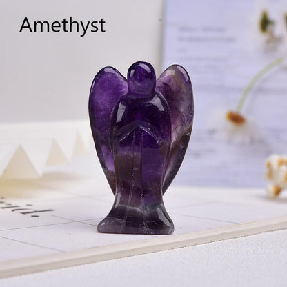 Guardian Angel Crystal Carving | Veska Ametist 5cm 2"