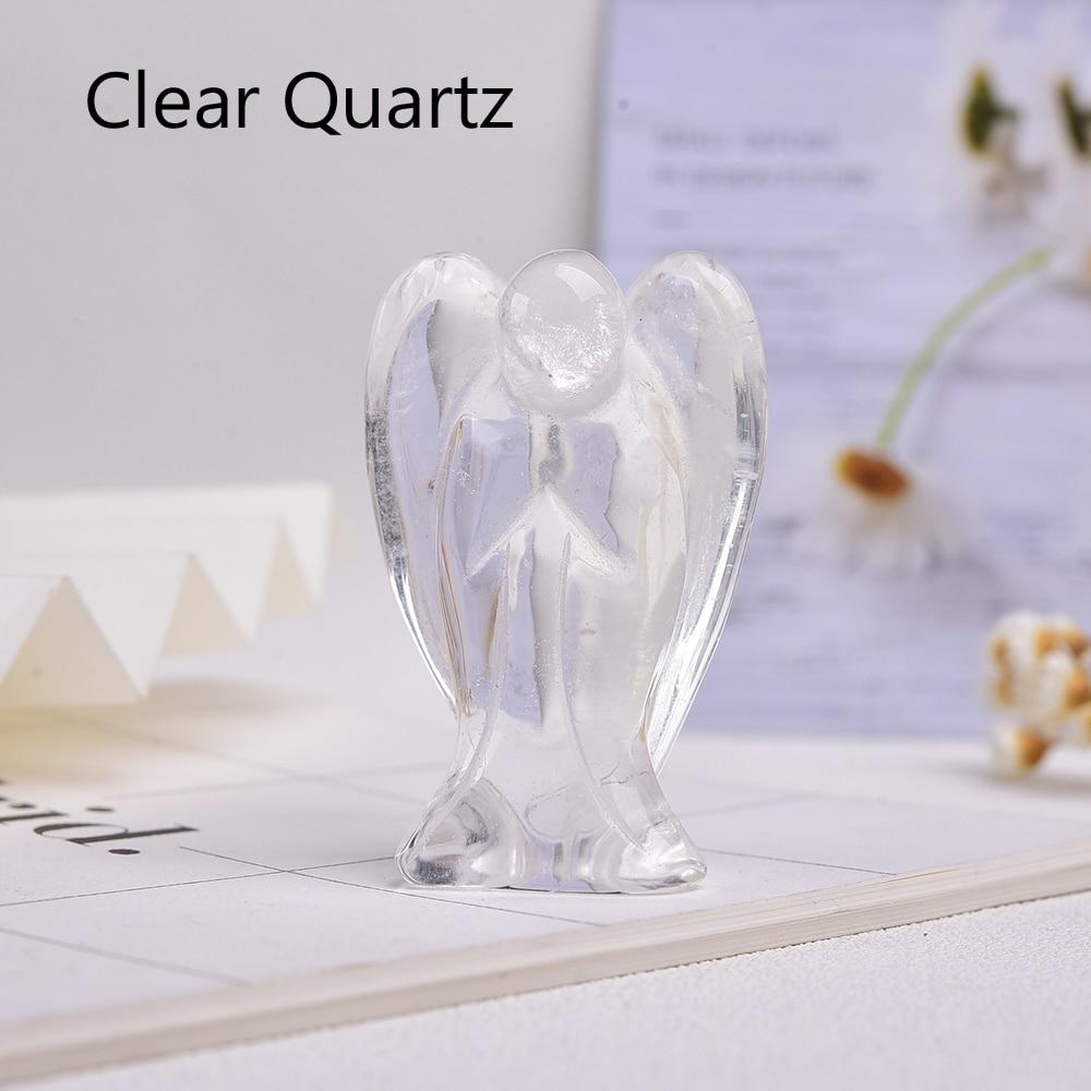 Guardian Angel Crystal Carving | Veska Klar kvarts 5cm 2"