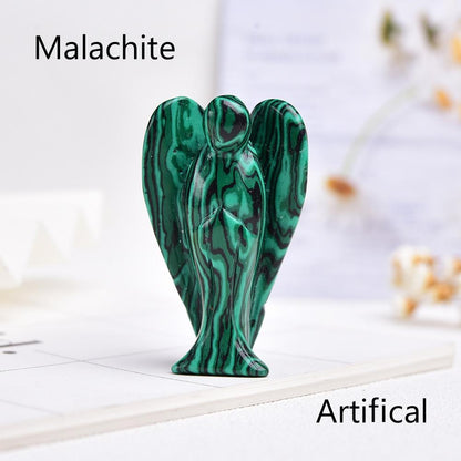 Guardian Angel Crystal Carving | Veska Malakit 5cm 2"