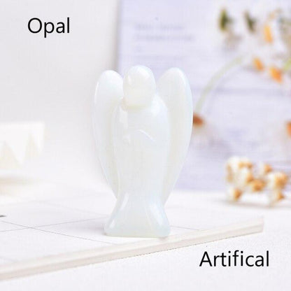 Guardian Angel Crystal Carving | Veska Opal 5cm 2"