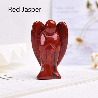 Guardian Angel Crystal Carving | Veska Röd jaspis 5cm 2"