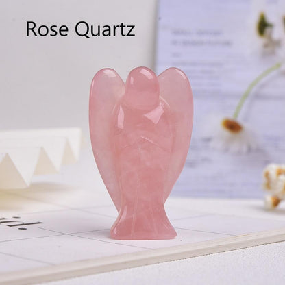 Guardian Angel Crystal Carving | Veska Rosenkvarts 5cm 2"