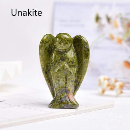 Guardian Angel Crystal Carving | Veska Unakite 5cm 2"