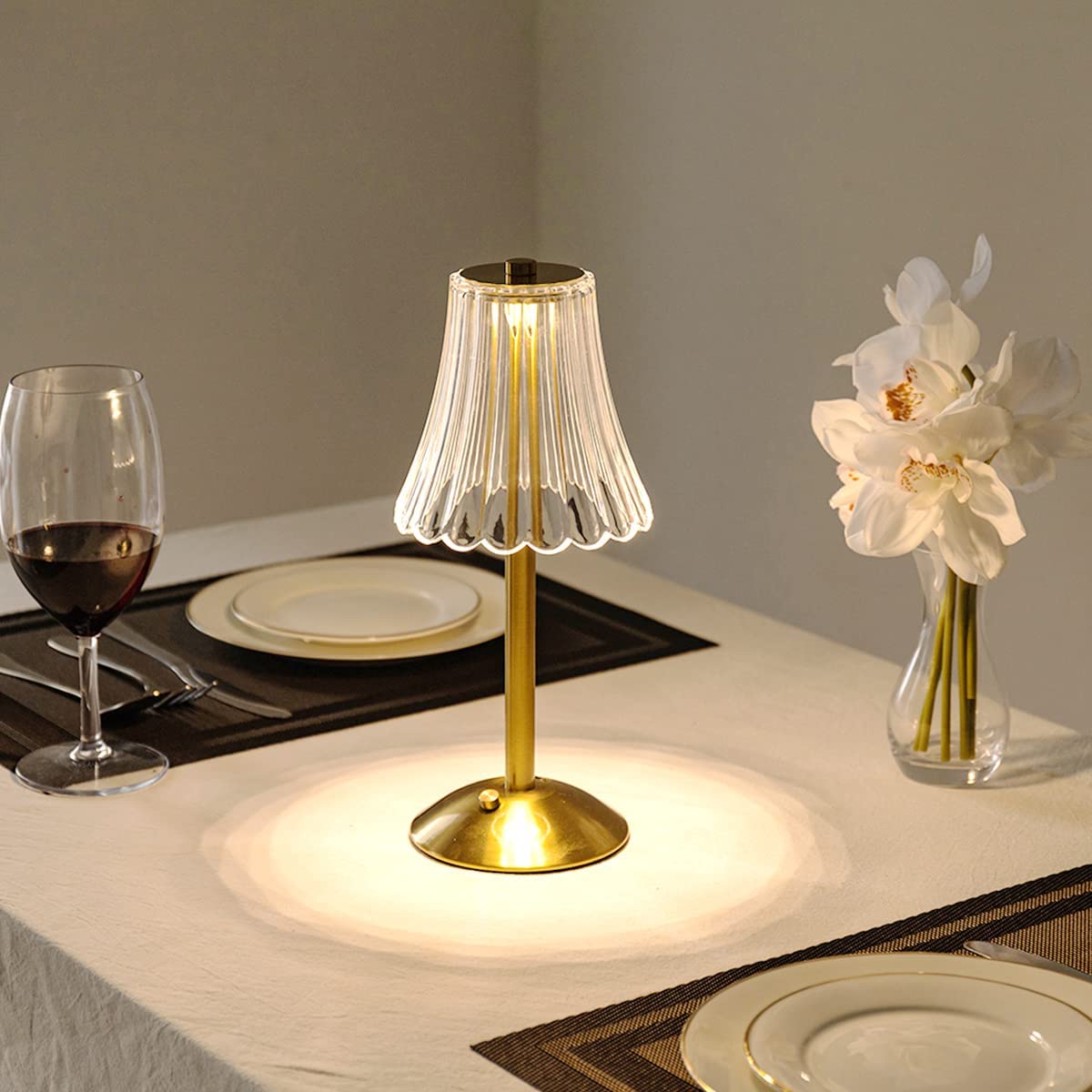 Guld Kristall Bordslampa - Aurora Luxe | Veska