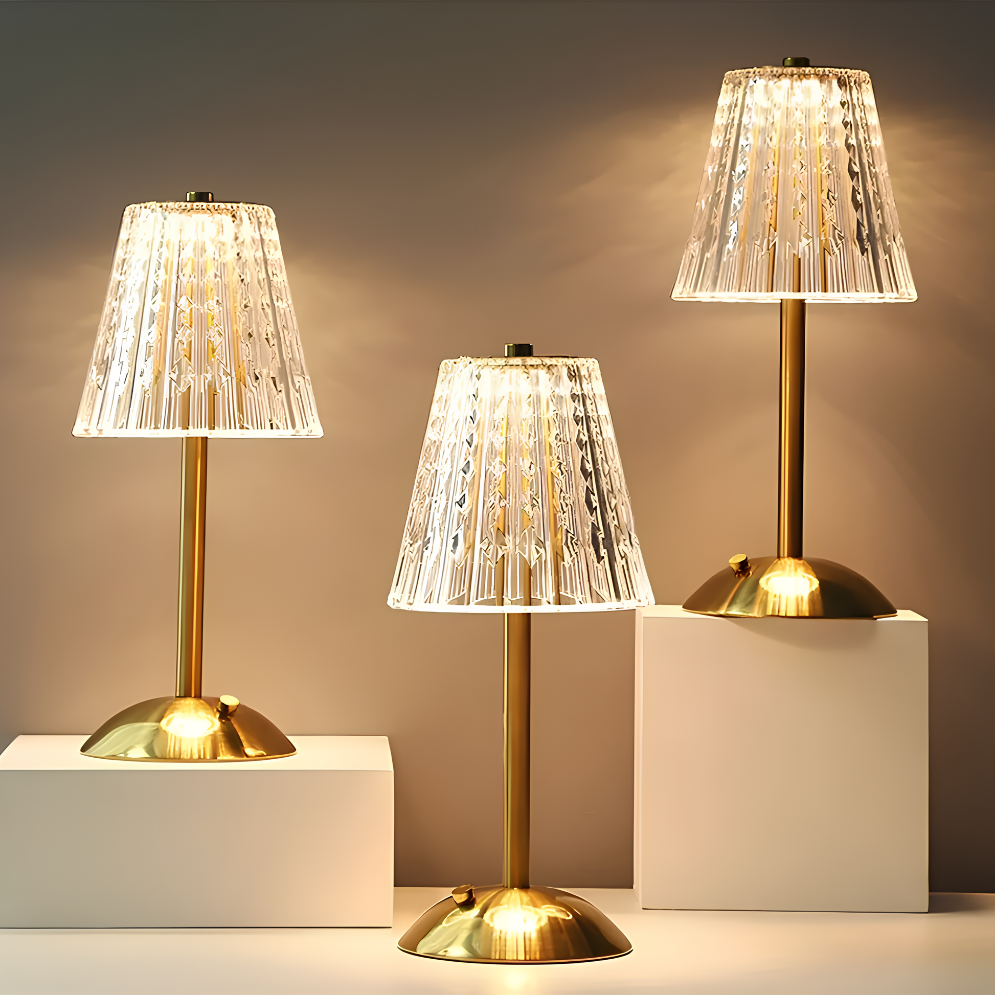 Guld Kristall Bordslampa - Aurora Luxe | Veska