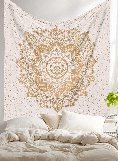 Guld Mandala Väggbonad | Veska