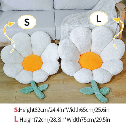 Gyllene Blomma Solros Mjuk Sittkudde | Veska