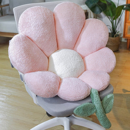 Gyllene Blomma Solros Mjuk Sittkudde | Veska Rosa