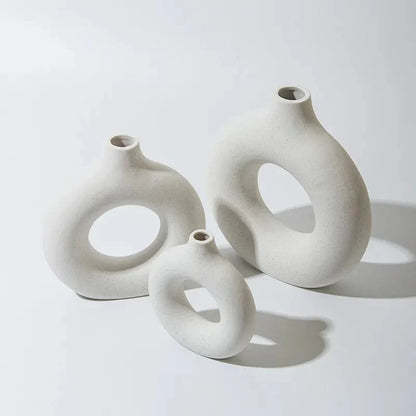 Hålig Minimalistisk Keramik Vase | Veska